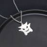 Collar Colgante de Metal Pokemon Gengar Minimalista Japon Plateado