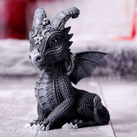 Minifigura Decorativa Resina Hogar Estatua Animal Mitología Dragon