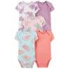 Carters Set 5 Piezas Pañalero Manga Corta Bebe Sandia Cactus