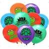 Juego 10 Globos Látex Tortugas Ninja TMNT Fiesta Modelo 1