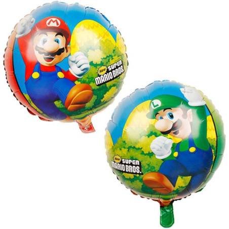 2 Globos Látex Super Mario Luigi Modelo 1 Fiesta Regalos Decoración