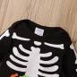 Disfraz Mameluco Bebe Halloween Algodón Manga Larga Esqueleto