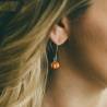 Aretes Pendientes Calabaza Otoño Hecho a Mano Mujer Elegante Moda Fiesta Regalo