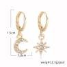 Aretes Pendientes Luna Estrella Zirconia Mujer Elegante Moda Fiesta Regalo