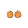 Aretes Pendientes Calabaza Naranja Halloween Acrílicos Resina Epoxi Hombre Mujer Joyería