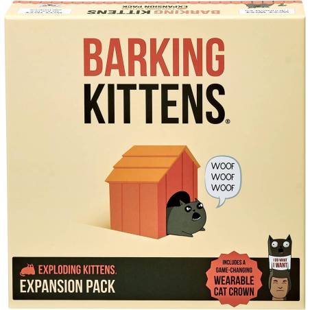Barking Kittens Expansion Exploding Kittens Juego de 2 a 5 Jugadores