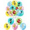 Juego 10 Globos Látex 5 Princesas Disney Bella Cenicienta