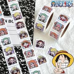 500 Pegatinas Rollo Anime One Piece Luffy Zoro Calcomanías