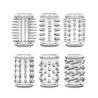 Set 6 Condón Transparente Manga Pene Hombre Juguete Sexual Anillo Retardante Reutilizable
