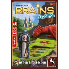 Brains Family Castillos y Dragones Inglés Pegasus Spiele Juego de 2 a 4 Jugadores