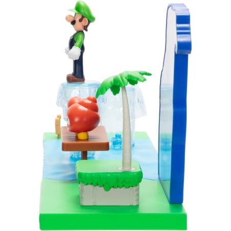 SUPER MARIO Figuras de Acción Sparkling Waters Playset Luigi