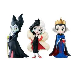 3 Figuras de Coleccion Malvadas Disney Malefica Cruela y La Reina
