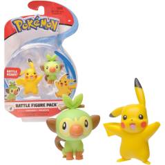 Figura Colección Pokémon Original Battle Figure Pack Grookey Pikachu Regalo