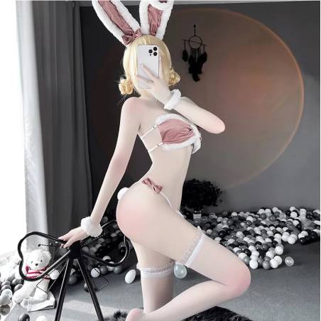 Disfraz Sexy Cosplay Conejita Felpa Anime Halloween