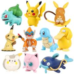10 Figuras Colección Pikachu Mimikyu Decoración Set Regalo