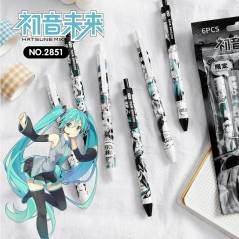 6 Bolígrafos Gel Anime Hatsune Miku Kawaii Estudiante 0,5mm Oficina Escuela