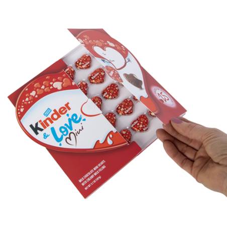 Kinder® & Love Mini Corazón Chocolate Caja 25 Piezas IMPORTADO