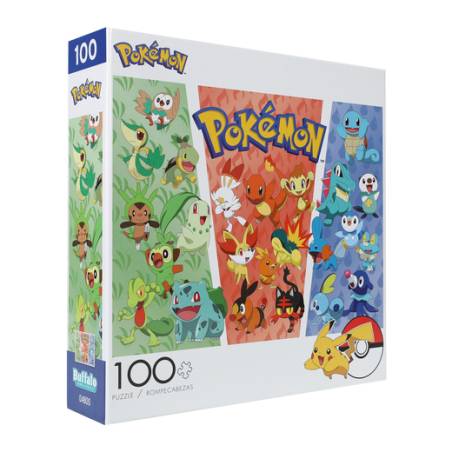 Rompecabezas Pokemon 100 Piezas Puzzle Regiones Iniciales Original