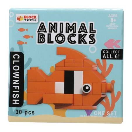 Bloques Figuras Animal Pez Payaso Blocks Set Construcción Regalo Niños
