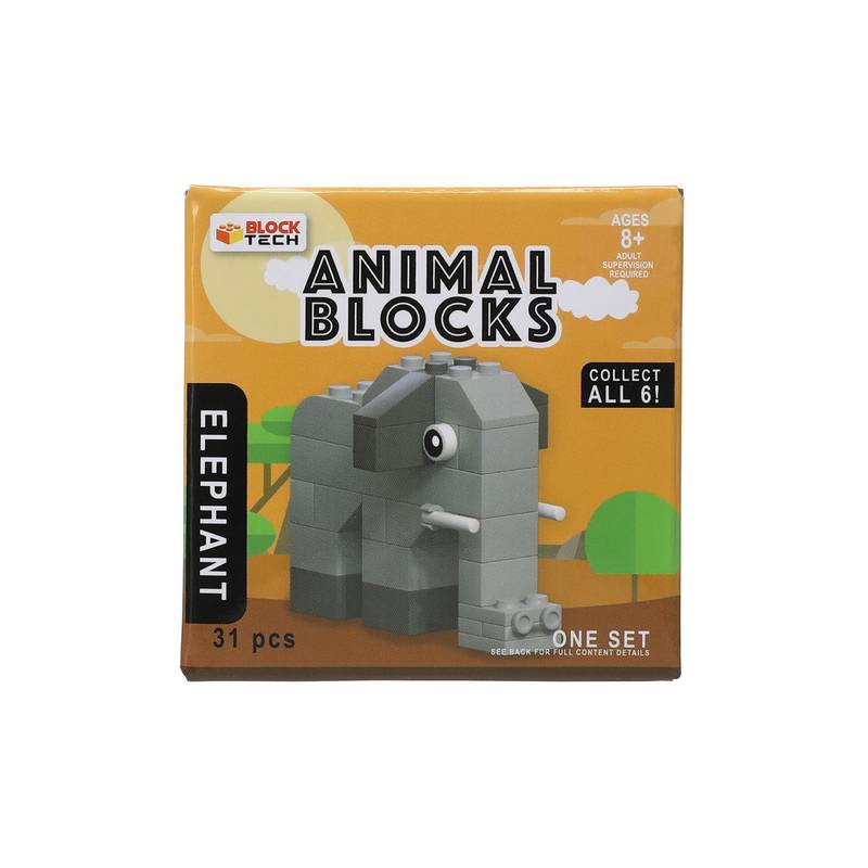 Bloques Figuras Animal Elefante Blocks Set Construcción Regalo Niños
