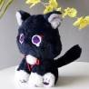 Peluche Anime Genshin Black Scaramouche Cat Fluffy Kawaii Regalo Suave Felpa Juguetes Niños