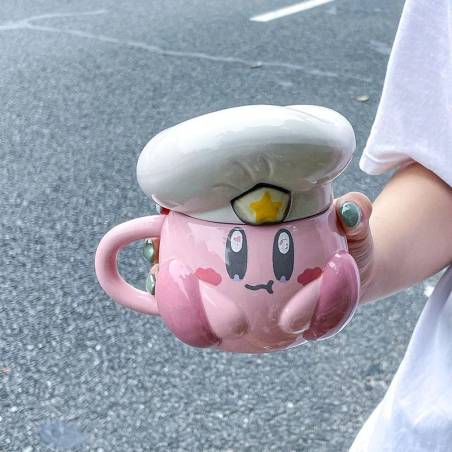 Taza 3D Kirby Cocinero Kawaii Estrella Nintendo 350ml
