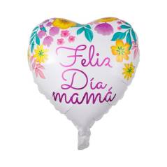 2 Globos Aluminio Feliz Dia Mama Corazón Fiesta Regalos Decoración
