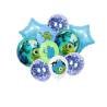 Set 10 Globos Metálico Monster Inc Sulley Azul Fiesta y Decoración