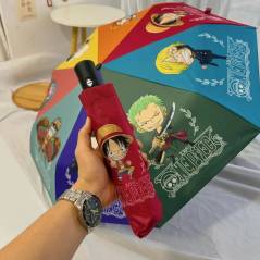 Paraguas Anime One Piece Multicolor Hombre y Mujer Sombrilla Resistente Lluvia Rayos UV