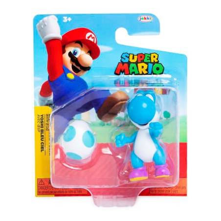 Figura Super Mario Acción Blue Yoshi Accesorios Colección Regalo
