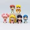 6 Figuras Colección Anime Sailor Moon Chibiusa Set Regalo