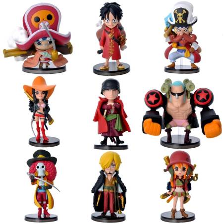 9 Figuras Colección Anime One Piece Kawaii Set Regalo