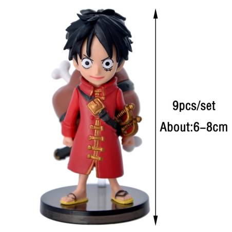 9 Figuras Colección Anime One Piece Kawaii Set Regalo
