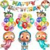 Set 24 Globos Látex Serie Infantil Cocomelon Figuras Grandes Fiesta y Decoración