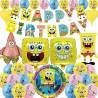 Set 20 Globos Látex Caricatura Bob Esponja Metalicos Fiesta y Decoración