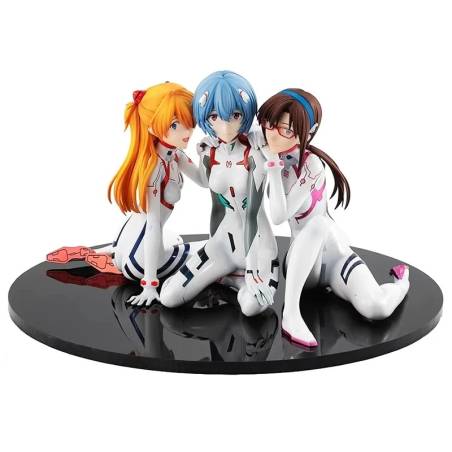 3 Figuras de Colección Anime Evangelion Rei Ayanami PVC