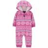 Carters 1 Pieza Mameluco Sherpa Rosa Bebe