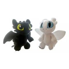 Peluche Pareja Pelicula Dragon Entrenar Luminosa Furia Felpa Juguetes Niños Original