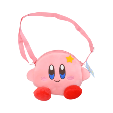 Mochila Peluche Videojuego Kirby Rosa Bolso Hombro