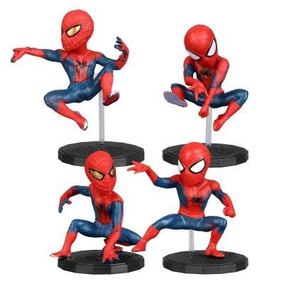 4 Figuras de Colección Héroes Marvel Spider Man PVC