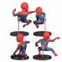 4 Figuras de Colección Héroes Marvel Spider Man PVC