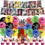 Set 18 Globos Látex Serie Power Rangers Rojo Negro Fiesta y Decoración