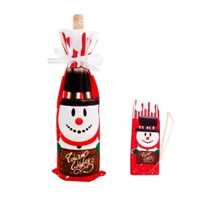 Bolsa Botella Vino Regalo Navidad Cubierta Decoración Muñeco Nieve Grande