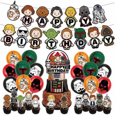 Set 16 Globos Pelicula Star Wars Caricaturas Fiesta y Decoración