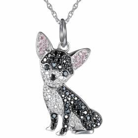 Collar Colgante Animal Perro Chihuahua Cristal Joyería Regalos Amor Collar Colgante Animal Perro Chihuahua Cristal Joyería Regalos Amor