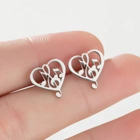 Aretes Pendientes Amor Corazón Musical Elegante Moda Fiesta Regalo Aretes Pendientes Amor Corazón Musical Elegante Moda Fiesta Regalo