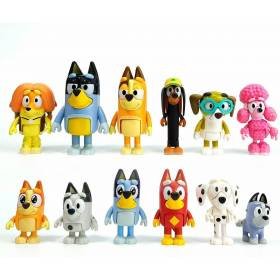 12 Figuras de Colección Caricatura Bluey Bingo Móviles PVC 12 Figuras de Colección Caricatura Bluey Bingo Móviles PVC