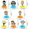 Set 8 Centros de Mesa Anime One Piece Luffy Fiesta y Decoración