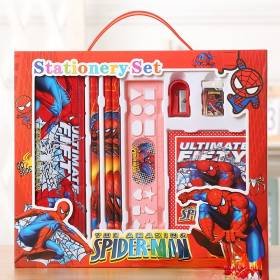 Set 8 Piezas Spiderman Sacapuntas Cuaderno Goma Lápices Regla Lapicera Set 8 Piezas Spiderman Sacapuntas Cuaderno Goma Lápices Regla Lapicera