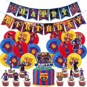 Set 18 Globos Látex Deportes Barcelona Messi Letrero Fiesta y Decoración